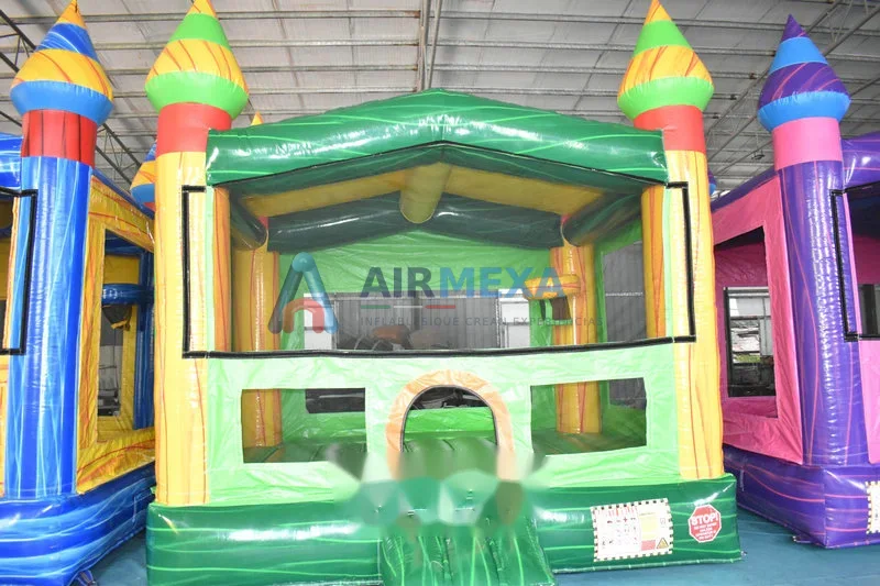 Castillo inflable temático de selva de 4x4 metros para fiestas infantiles