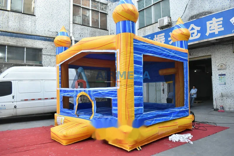 Castillo inflable Volcano Moonwalk de 4x4 metros con temática de volcán