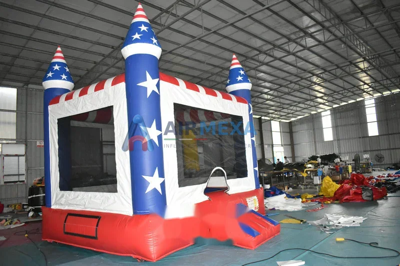 Castillo inflable en forma de estrella de 4x4 metros para renta comercial