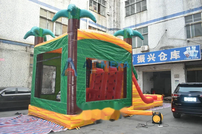 Combo inflable Rasta Splash con resbaladilla y colores vibrantes en evento