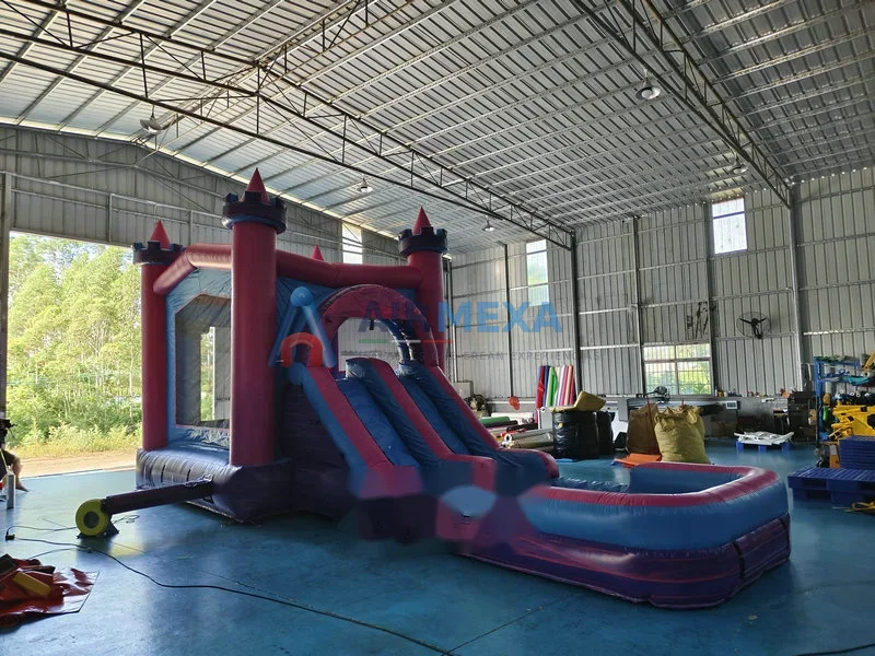 Combo inflable Queen Palace con resbaladilla y temática de princesas para eventos