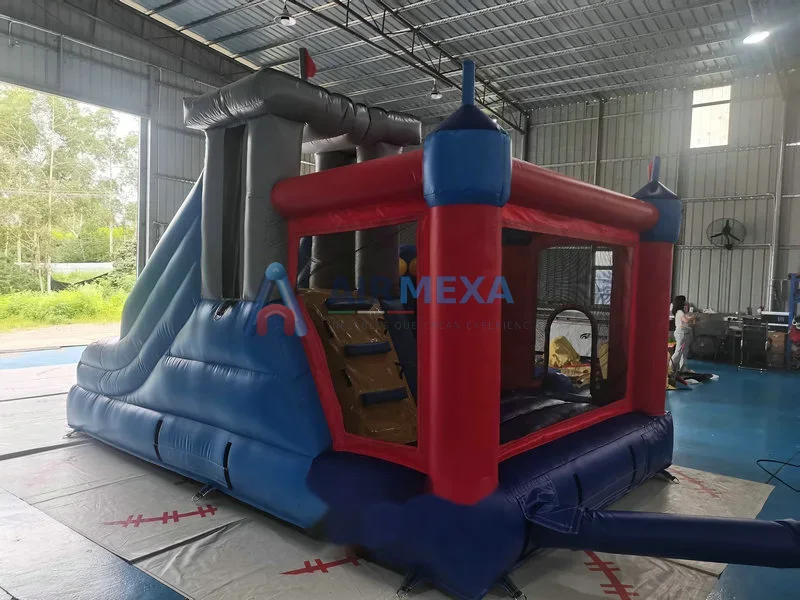 Combo inflable Castillo Medieval compacto con resbaladilla para renta