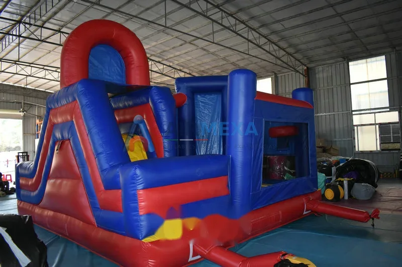 Castillo inflable combo compacto con resbaladilla y velcro para lona publicitaria