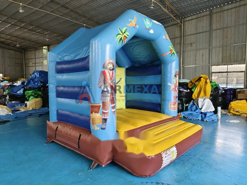 Castillo inflable temático pirata compacto de 3x3 metros para renta de fiestas