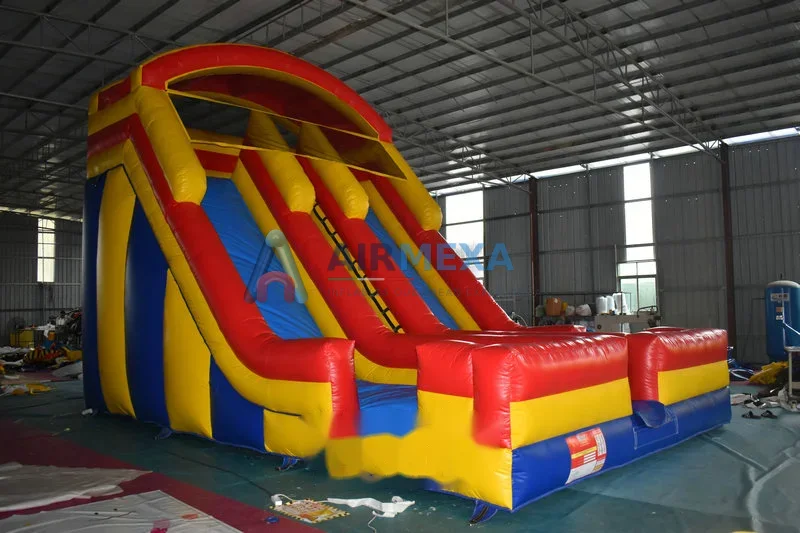 Resbaladilla inflable de doble carril de 8x5x6 metros para renta comercial