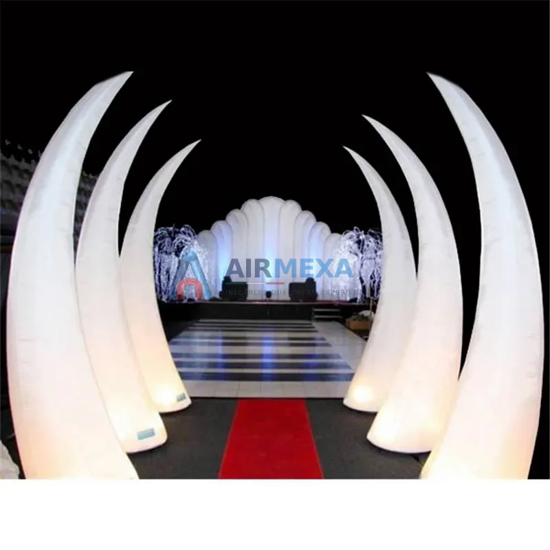 Soplador con luz LED de 46 cm para inflar columnas y conos decorativos