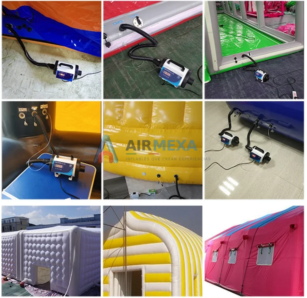 Soplador inteligente compacto con sistema de presión automática para carpas inflables