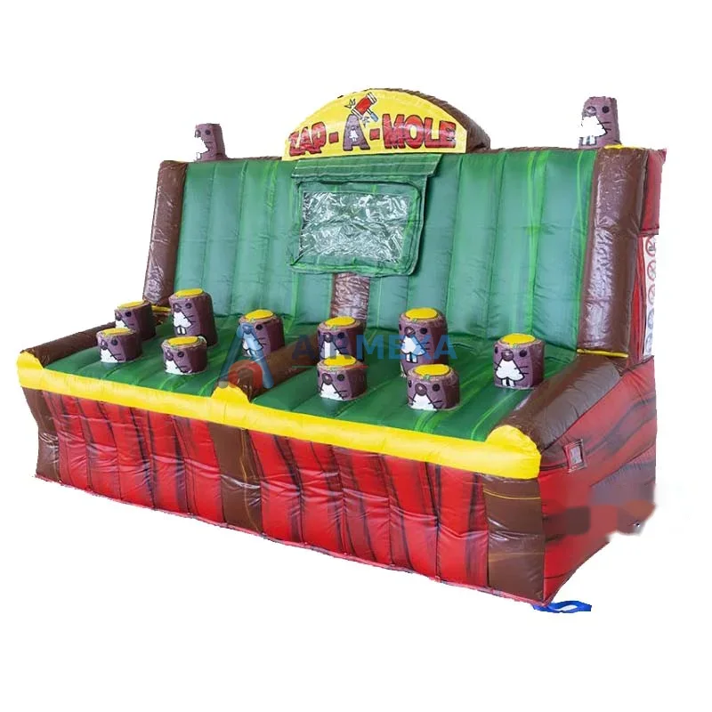 Juego inflable compacto de topos con sistema interactivo IPS
