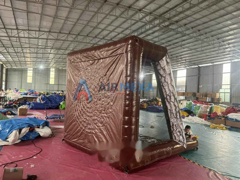 Juego inflable de lanzamiento de hacha con 6 hachas y objetivo integrado