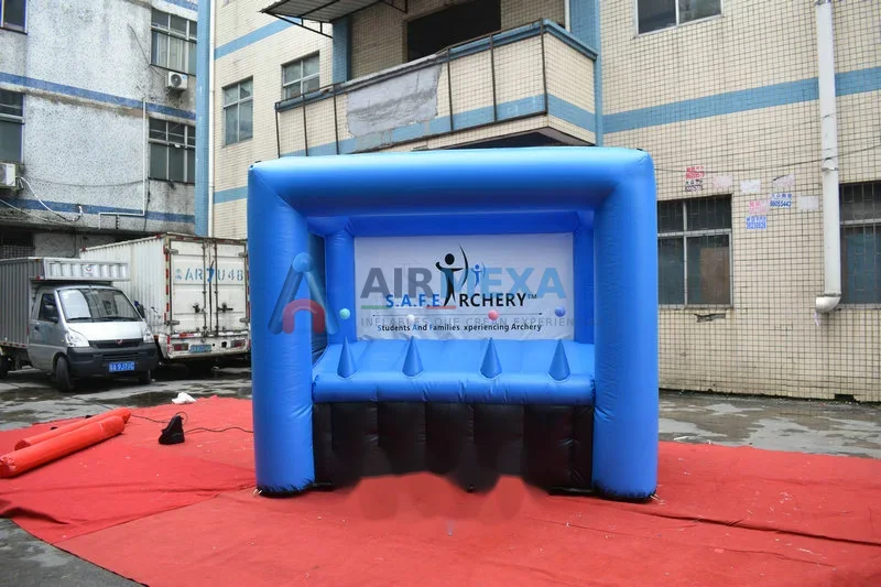 Juego inflable Hoverball con arco y flecha para tiro al blanco en evento