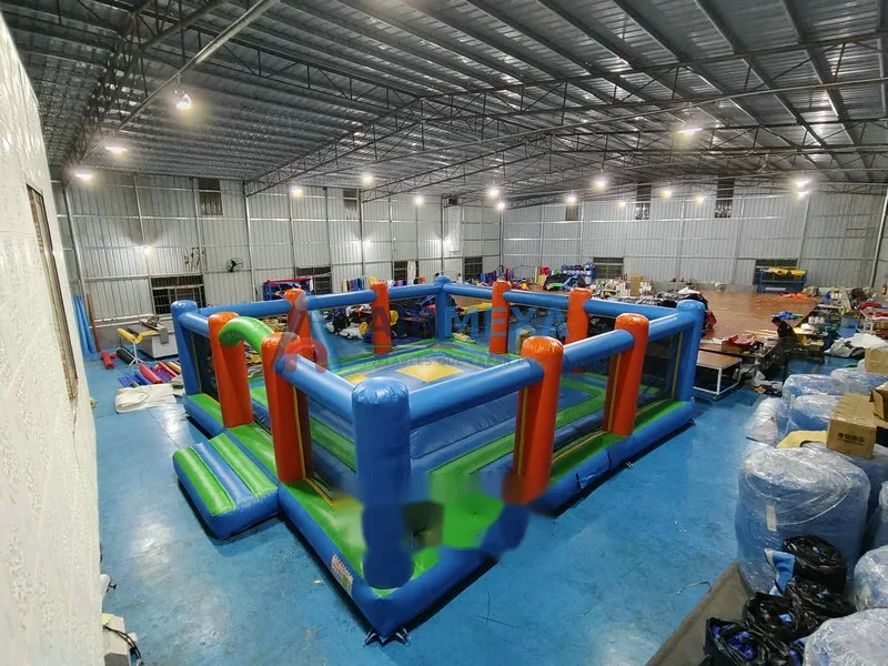 Brincolín inflable comercial Jumping Mountain con paredes altas de 8x8 metros