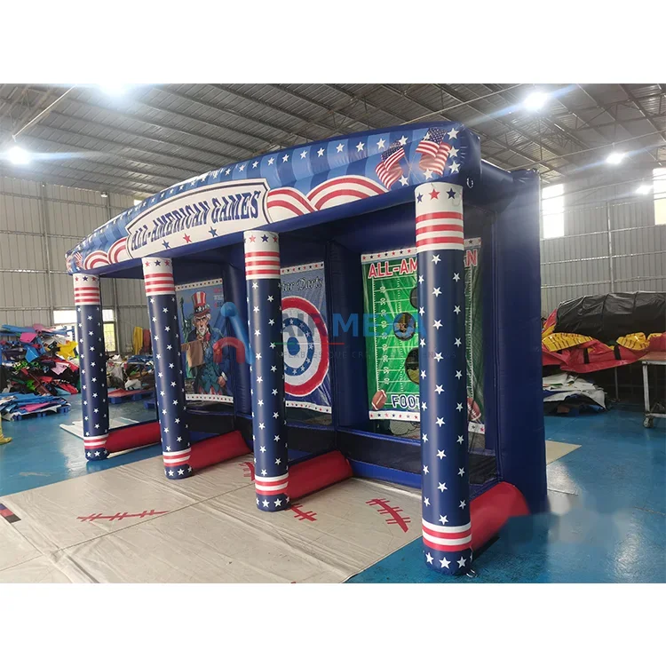 Juego inflable interactivo de deportes americanos en carril angosto para eventos