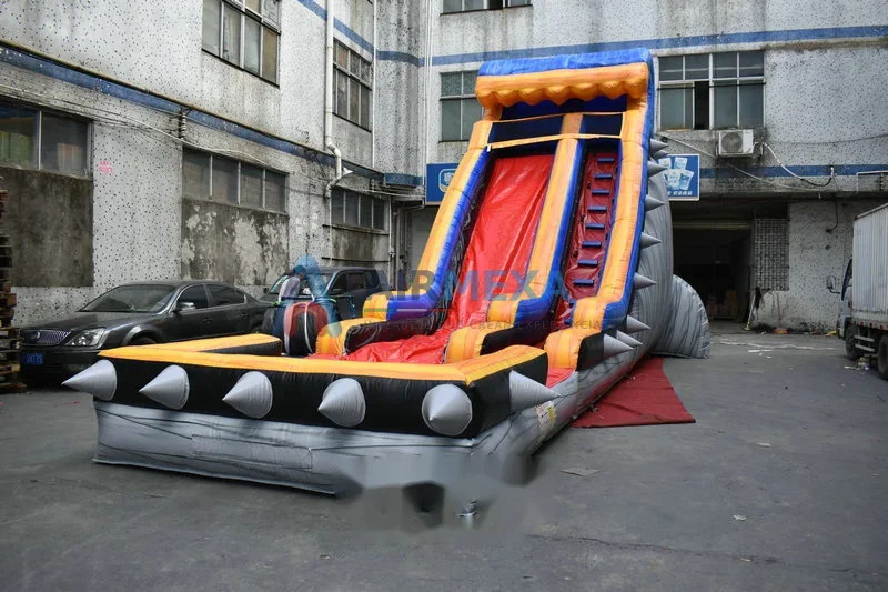 Resbaladilla acuática inflable Rocker de 19 pies con caída y curvas, uso comercial